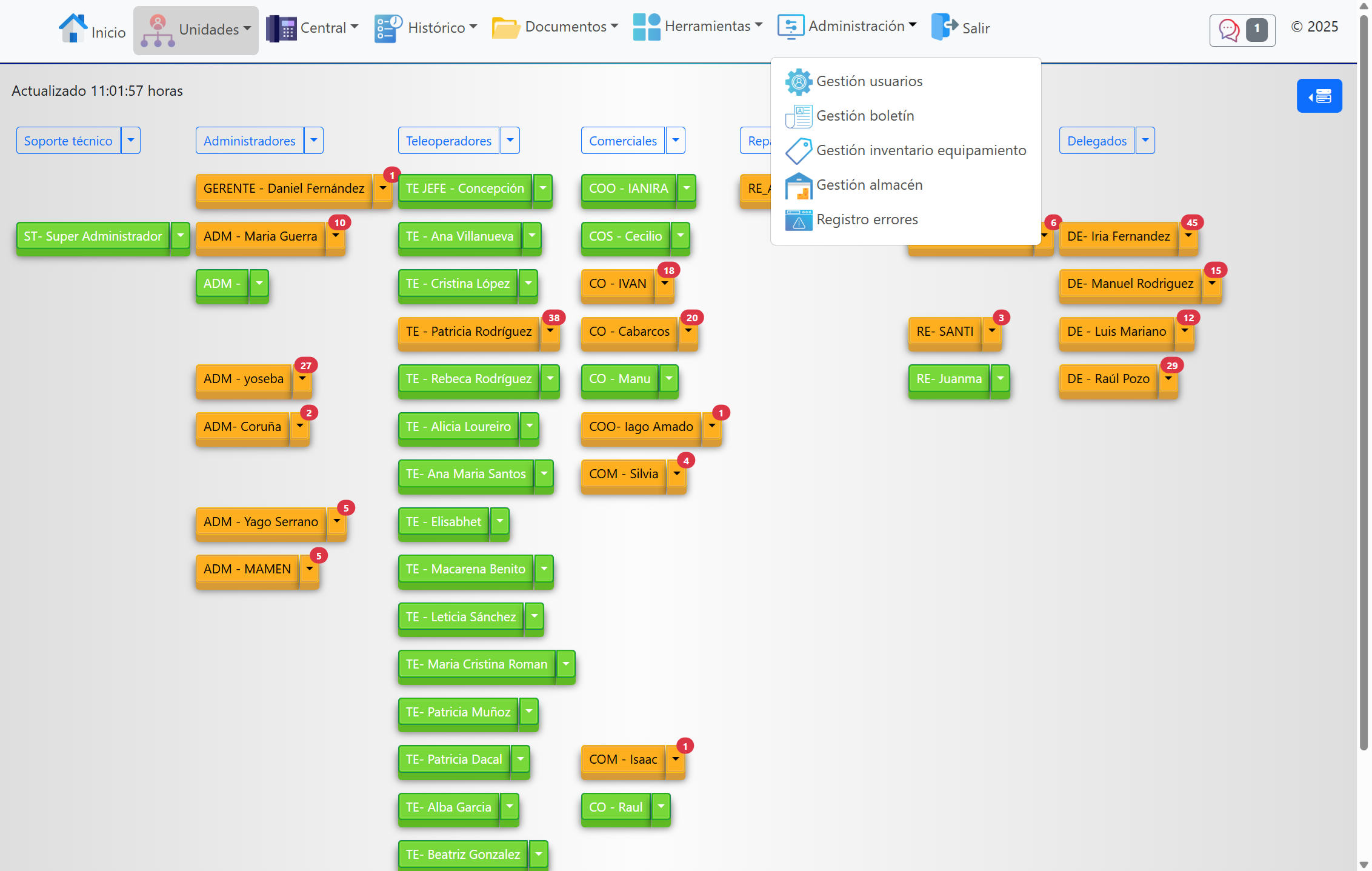 Real-Time Team Management